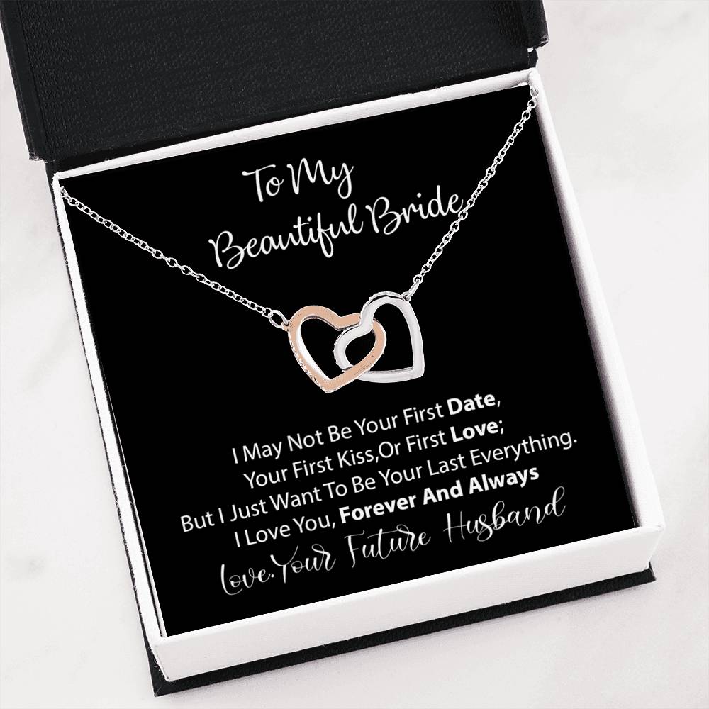 Groom to Bride Necklace Gift Wedding Day Gift for Bride from Groom to Bride Card