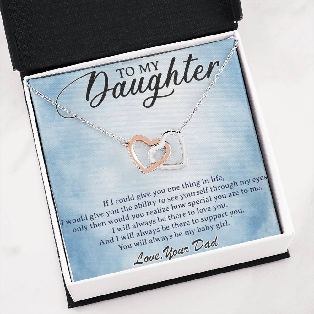 To My Daughter Necklace, Daughter Father Necklace, Daughter Gift from Dad