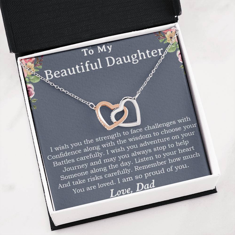 To My Daughter From Dad, Father To Daughter Gift, Birthday Gift To Daughter, Daughter Necklace