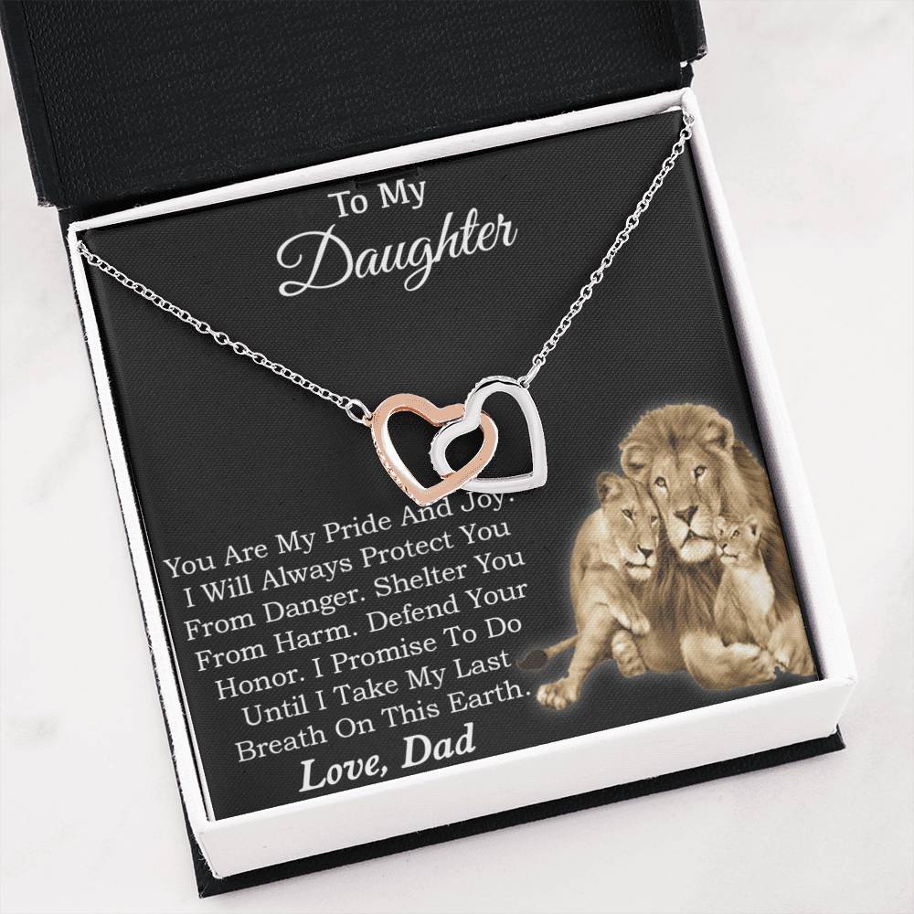 To My Daughter Necklace, Daughter Father Necklace, Daughter Gift from Dad