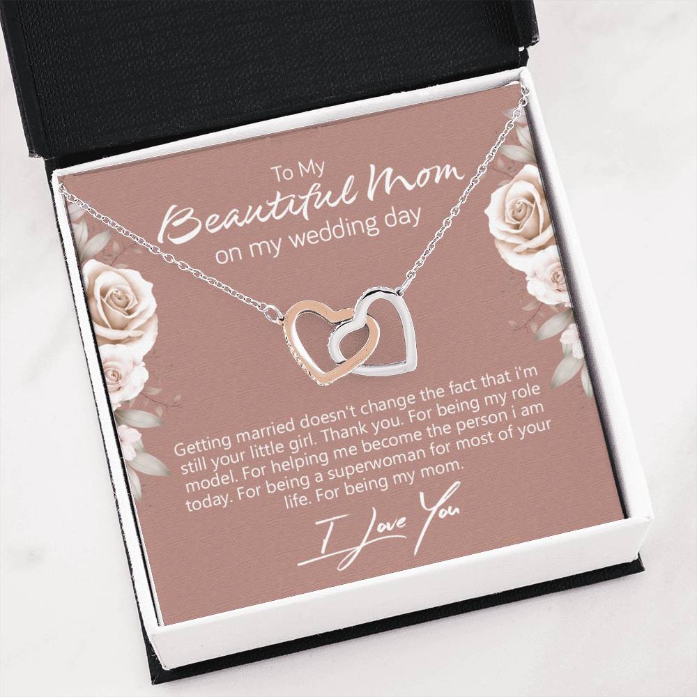 Mom Wedding Gift from Bride Necklace, Gift for Mom on Wedding Day, Mother of the Bride Necklace