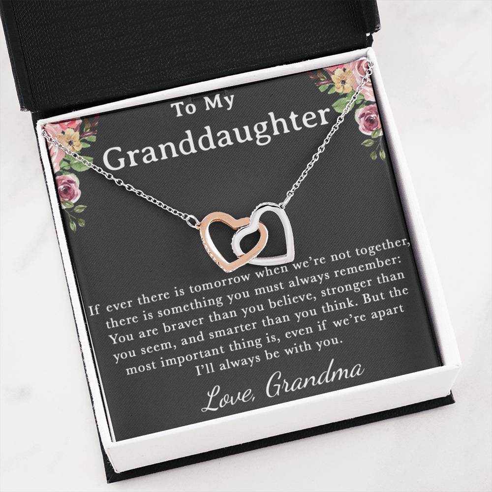 To My Granddaughter Necklace, Granddaughter Gifts From Grandma and Grandpa