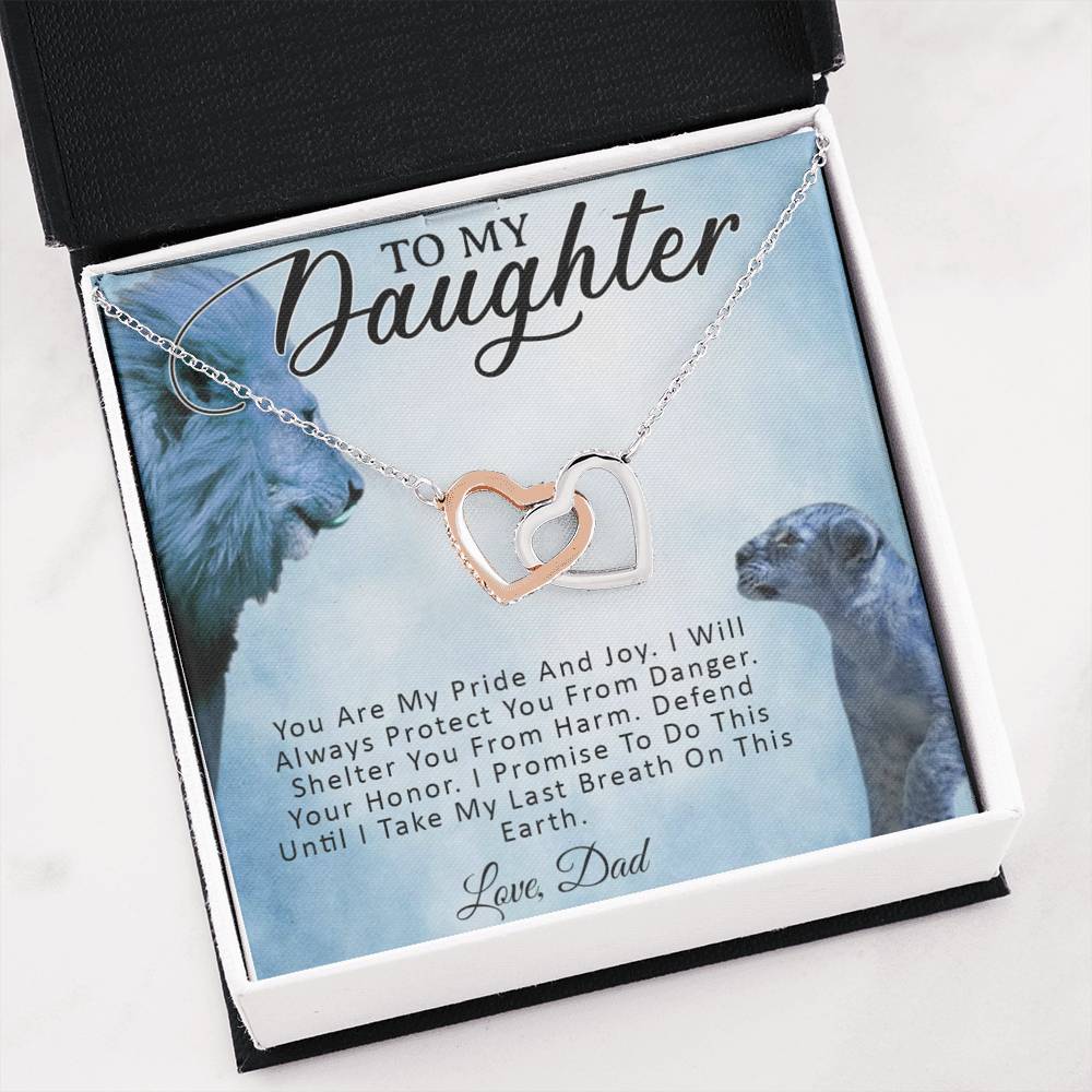To My Daughter Necklace, Daughter Father Necklace, Daughter Gift from Dad
