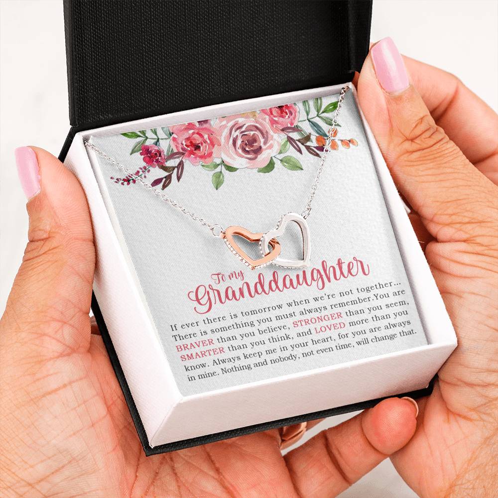 To My Granddaughter Necklace, Granddaughter Gifts From Grandma and Grandpa