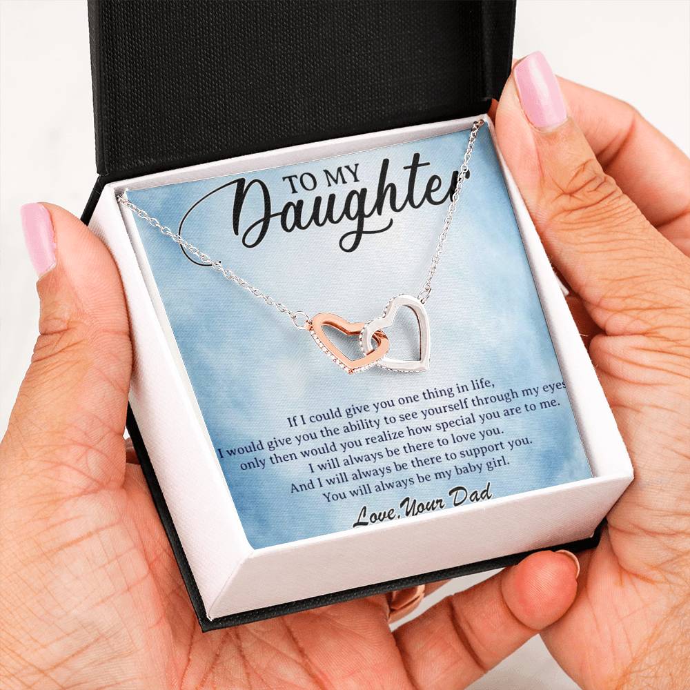 To My Daughter Necklace, Daughter Father Necklace, Daughter Gift from Dad