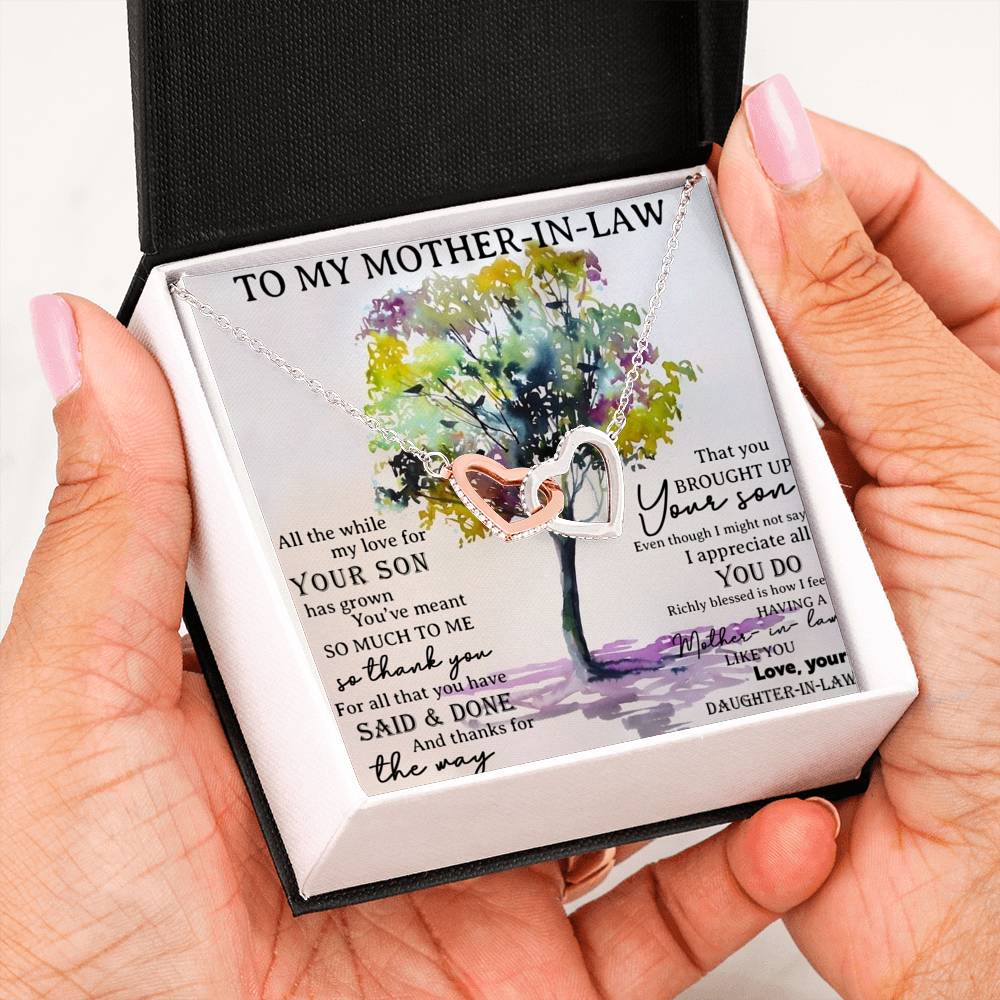 To My Mother in Law Necklace, Mother in Law Gift From Bride Gift, Birthday Gift