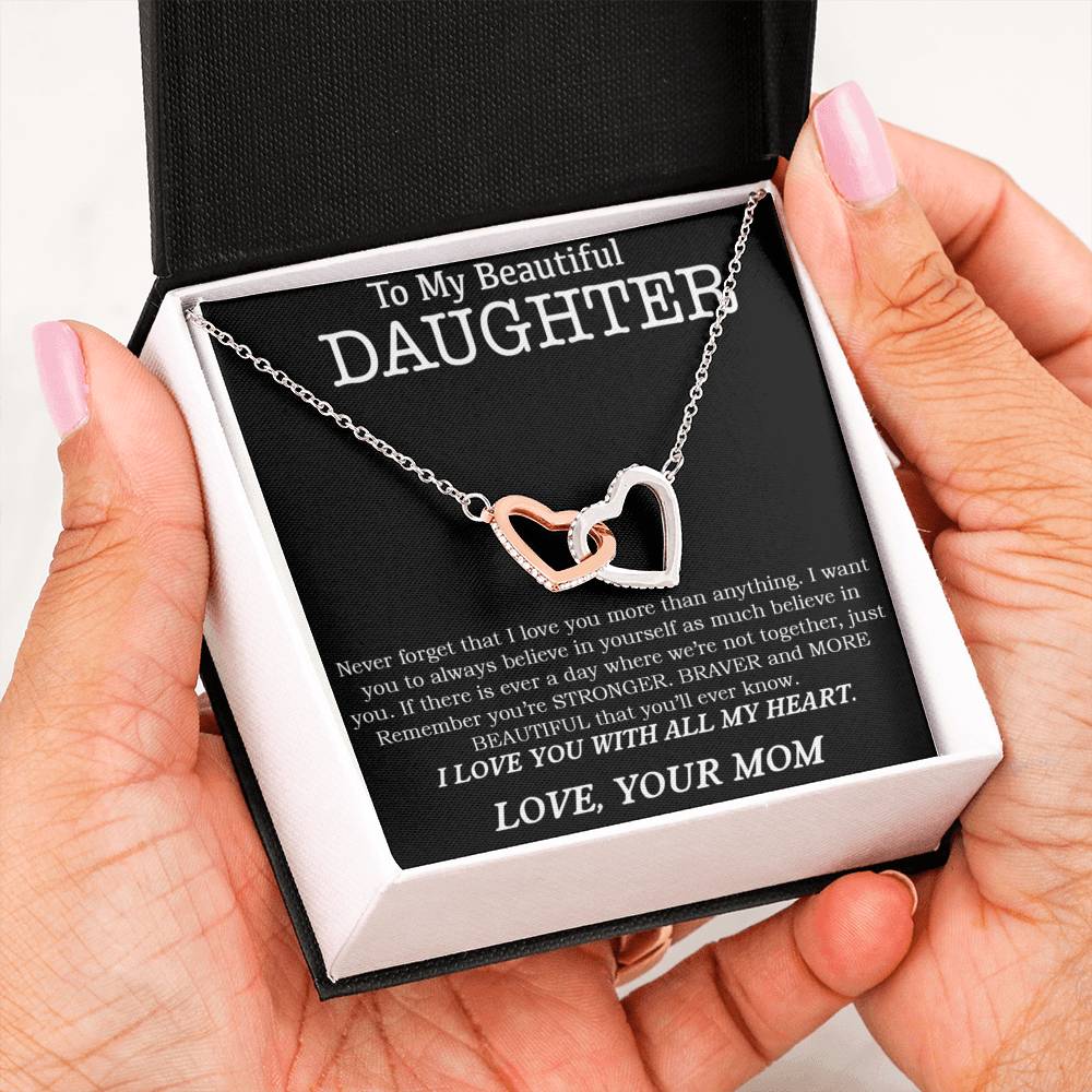 To My Beautiful Daughter Necklace, Necklace for Daughter, Daughter Gifts, Gifts for Daughter