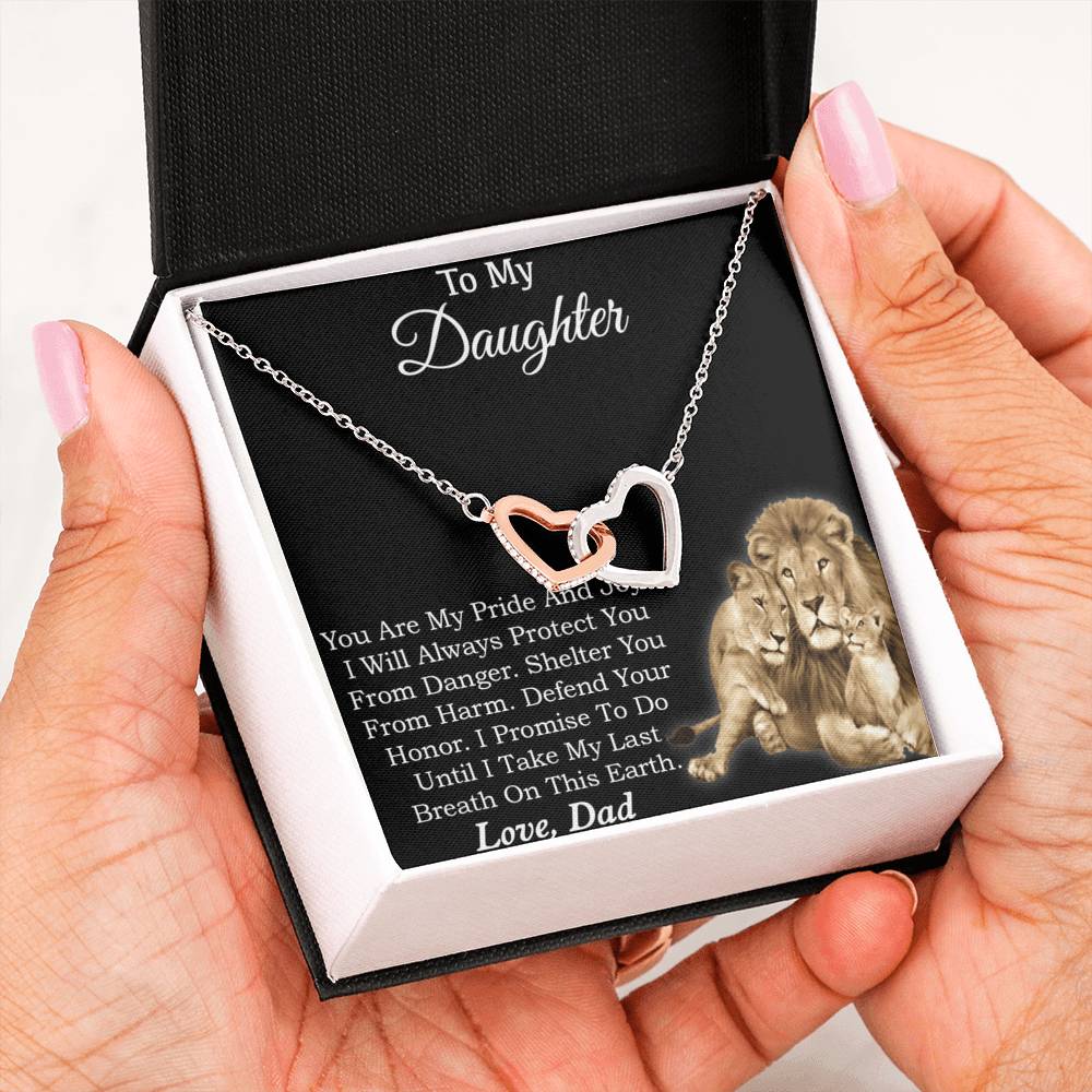 To My Daughter Necklace, Daughter Father Necklace, Daughter Gift from Dad
