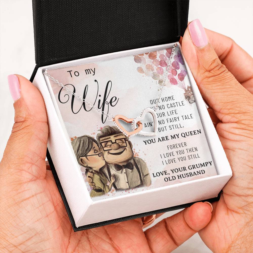 Premium Heart Necklace Anniversary Love Gift For Wife You're my Queen Forever
