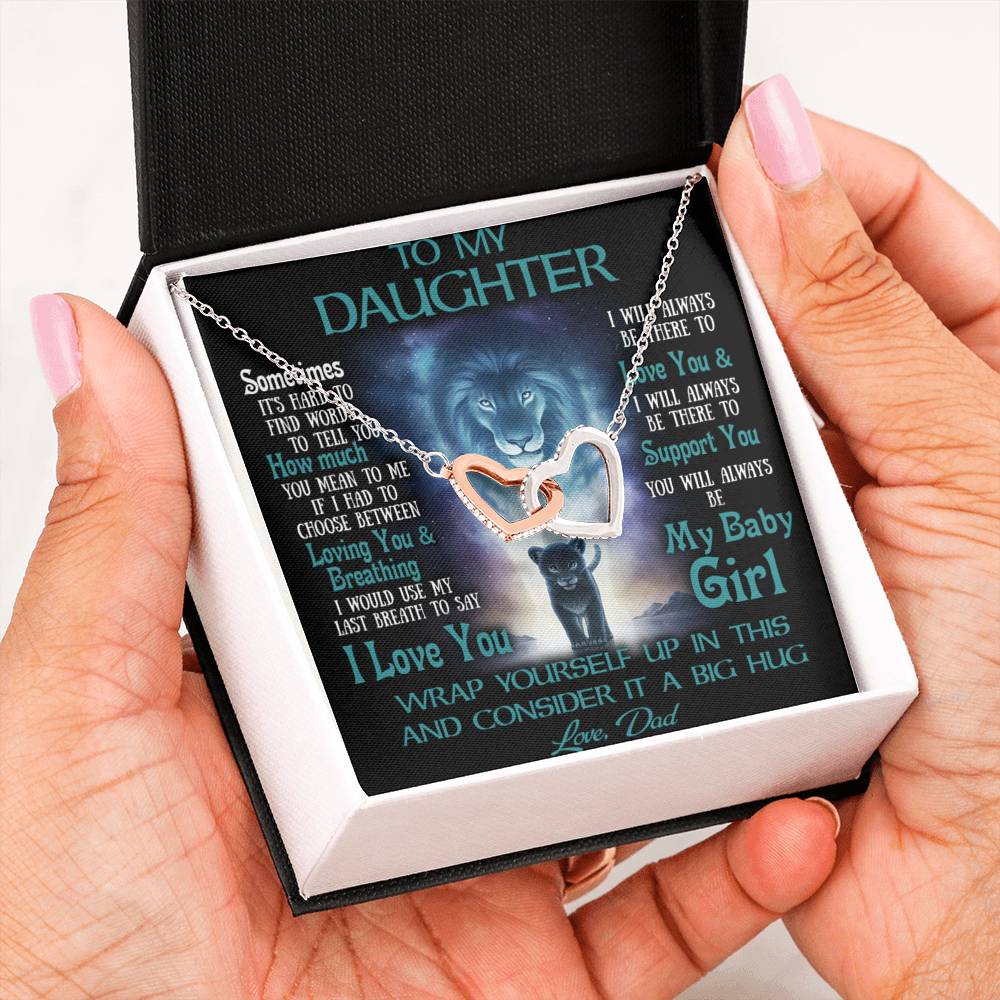 To My Daughter Necklace, Daughter Father Necklace, Daughter Gift from Dad