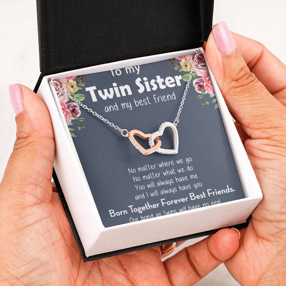 Twin Sister Necklace Gift, My Twin Necklace, Gift for Twin Sister Birthday Gift