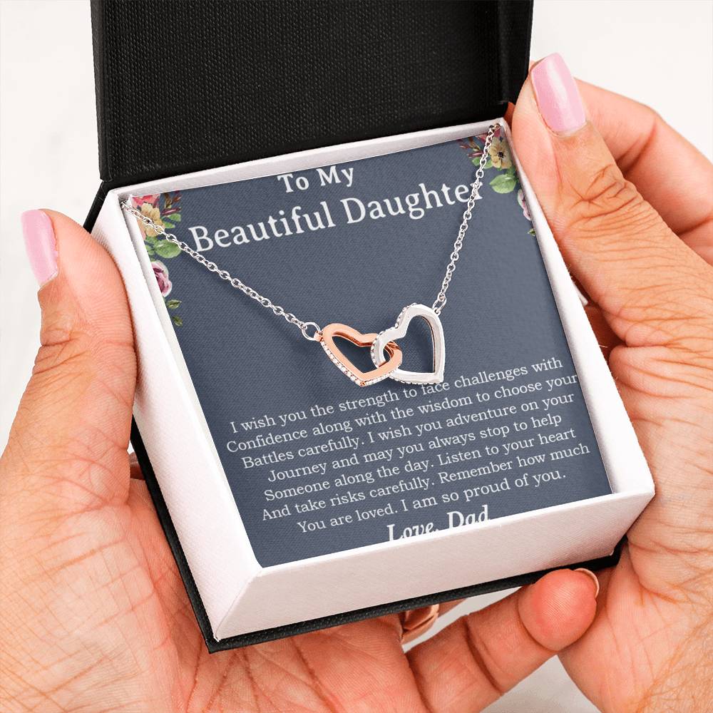 To My Daughter From Dad, Father To Daughter Gift, Birthday Gift To Daughter, Daughter Necklace
