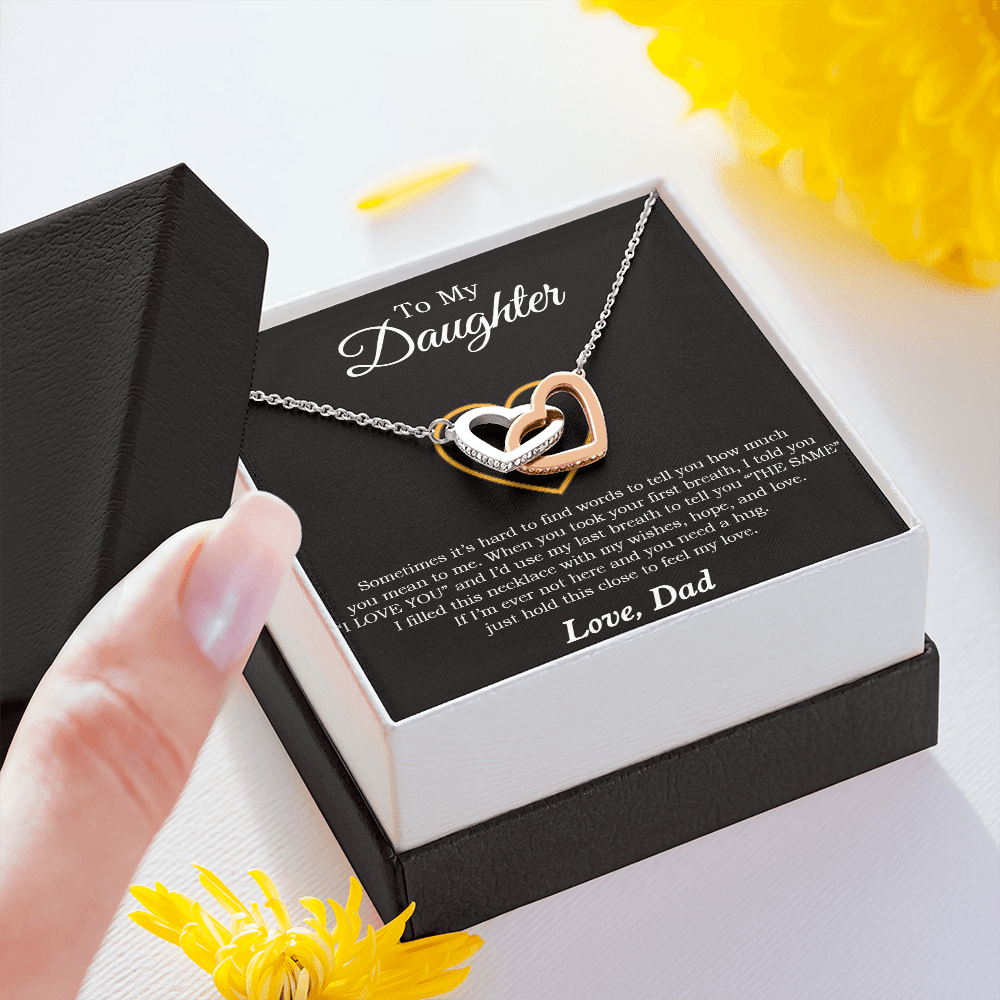 To My Daughter Necklace, Gift For Daughter From Dad, Daughter Father Necklace