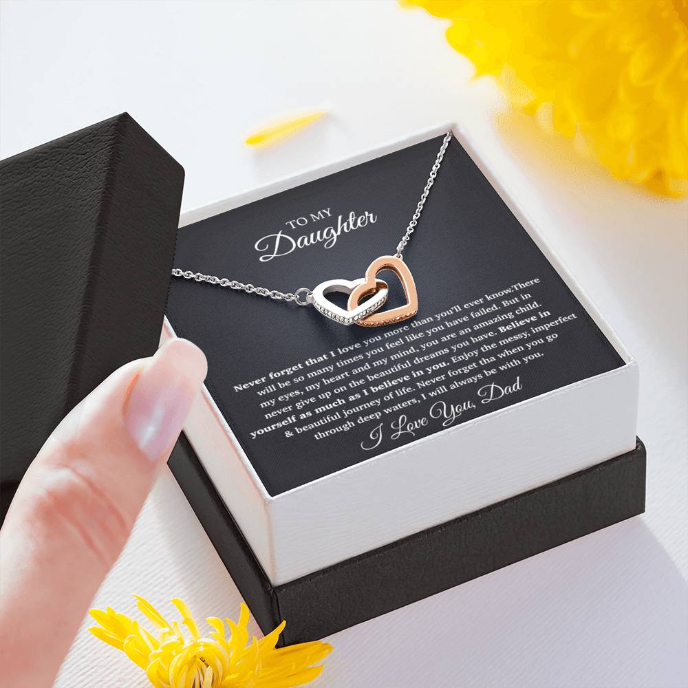 To My Daughter Necklace, Gift For Daughter From Dad