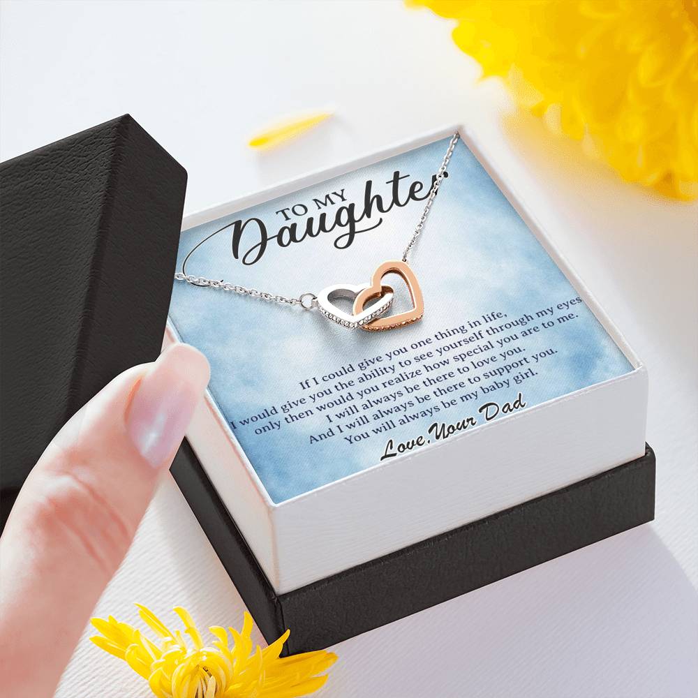 To My Daughter Necklace, Daughter Father Necklace, Daughter Gift from Dad