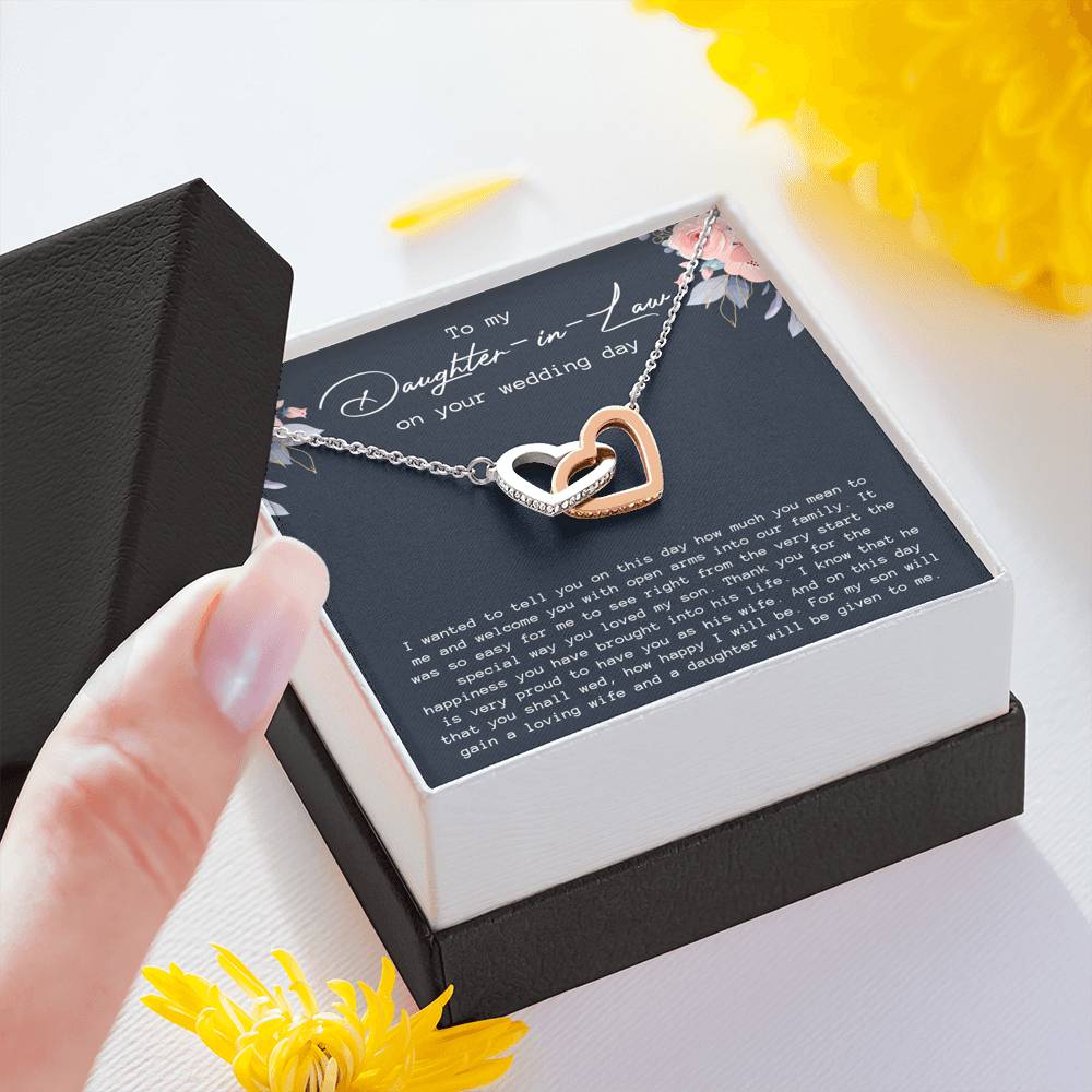 To My Daughter In Law Necklace, Wedding Gift, Bride Gift from Mother In Law Gift
