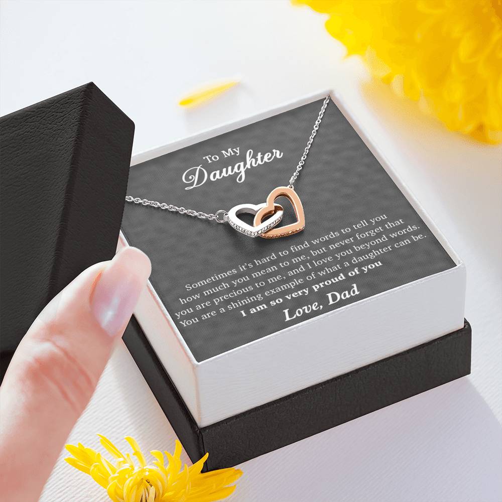 To My Daughter Necklace, Gift for Daughter from Dad, Birthday Gifts
