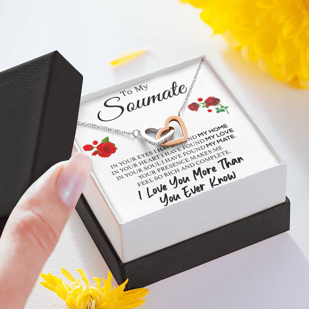To My Soulmate Necklace, Birthday Necklace For Wife,Birthday Gift