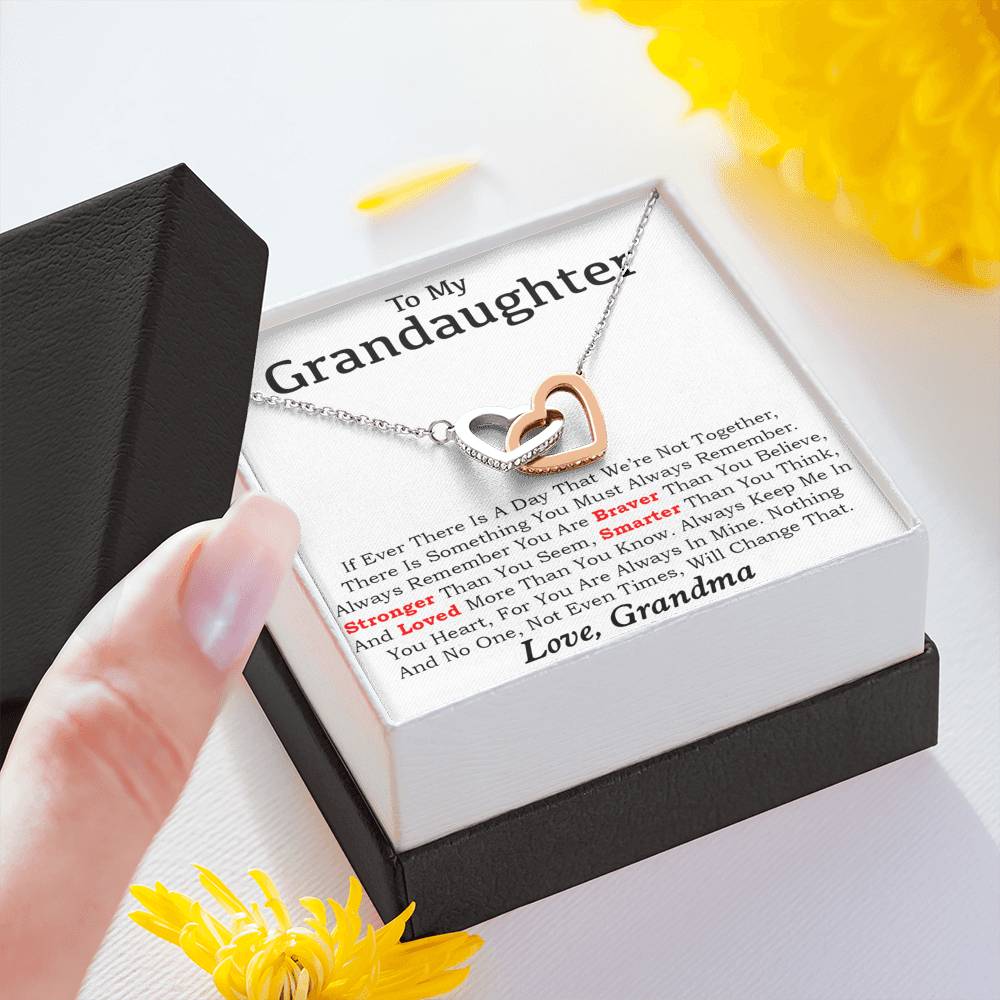 To My Granddaughter Necklace, Granddaughter Gifts From Grandma and Grandpa