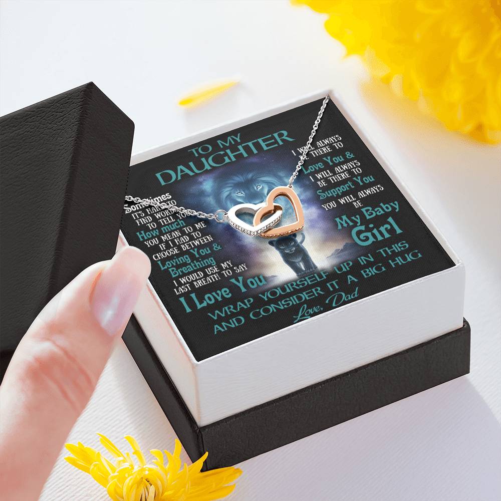 To My Daughter Necklace, Daughter Father Necklace, Daughter Gift from Dad