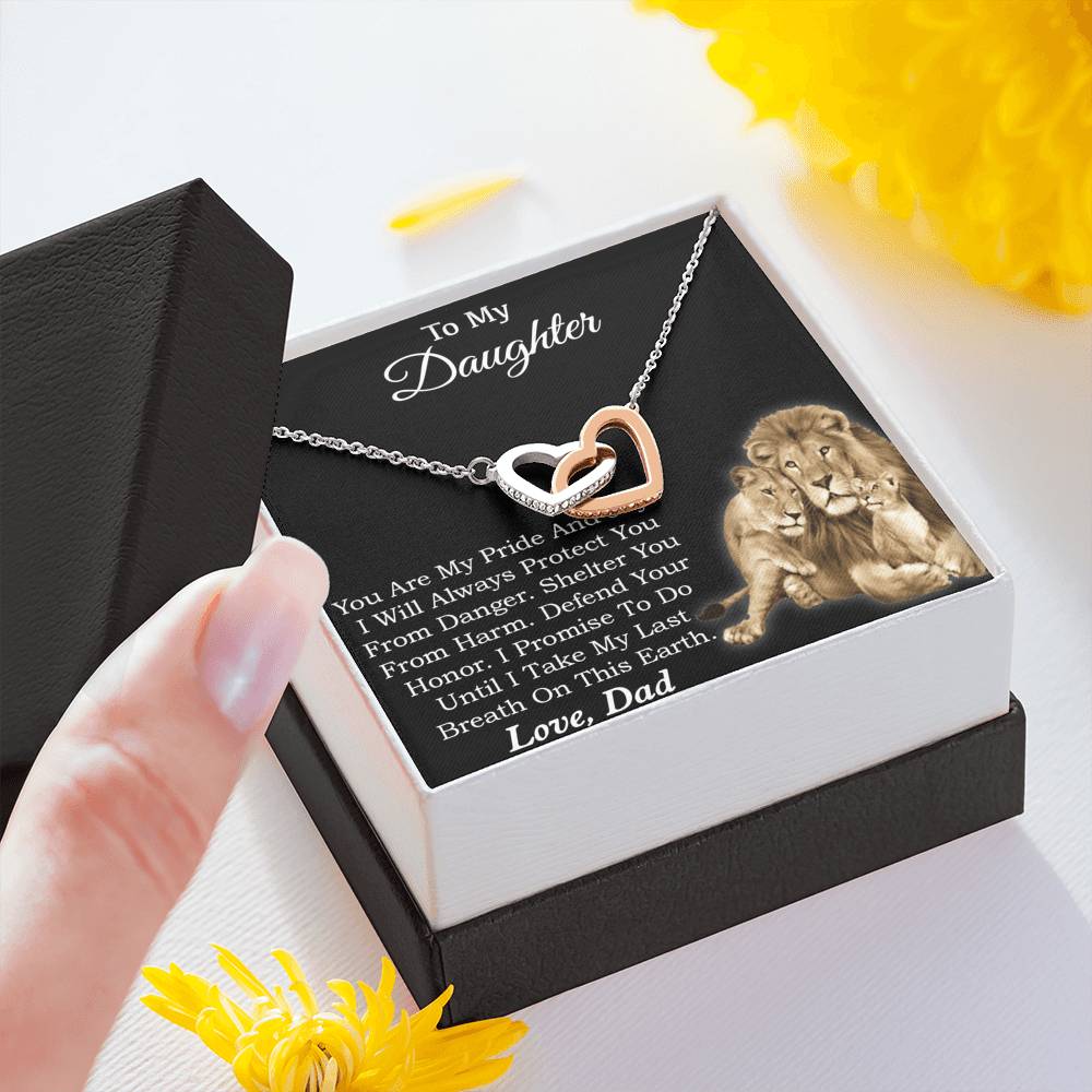 To My Daughter Necklace, Daughter Father Necklace, Daughter Gift from Dad