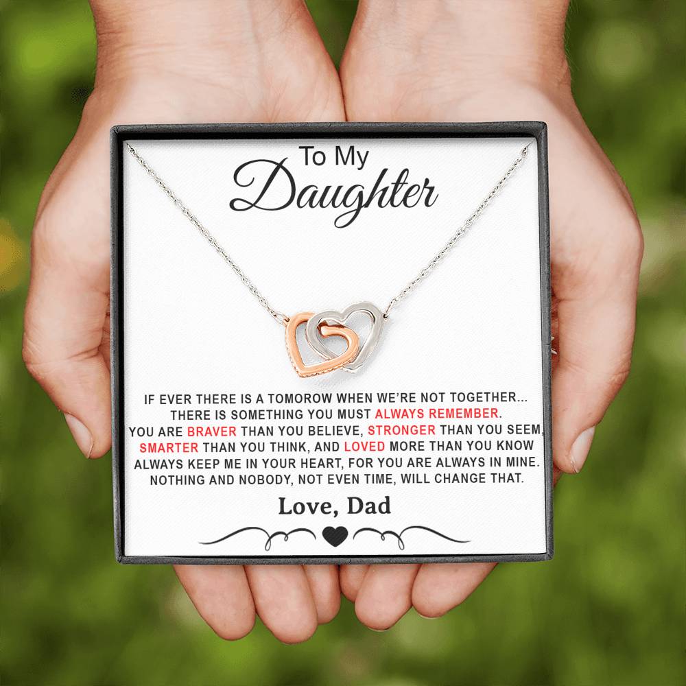To My Daughter Necklace, Daughter Father Necklace, Daughter Gift from Dad
