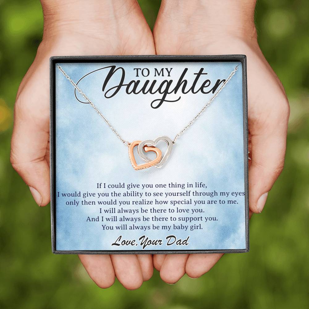 To My Daughter Necklace, Daughter Father Necklace, Daughter Gift from Dad
