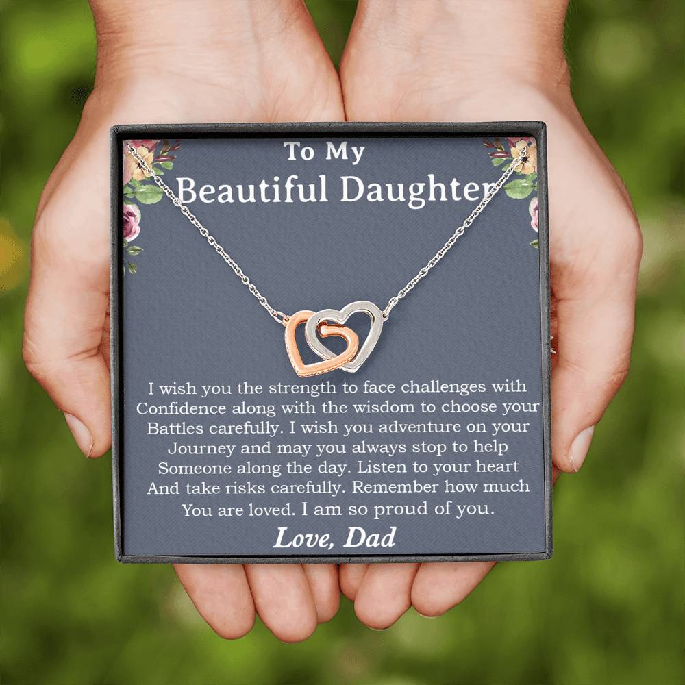 To My Daughter From Dad, Father To Daughter Gift, Birthday Gift To Daughter, Daughter Necklace