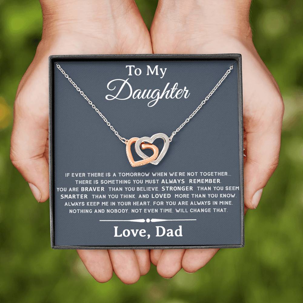 To My Daughter Necklace, Daughter Father Necklace, Daughter Gift from Dad