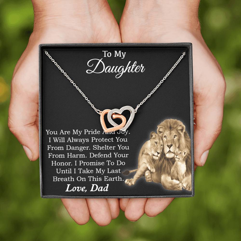 To My Daughter Necklace, Daughter Father Necklace, Daughter Gift from Dad