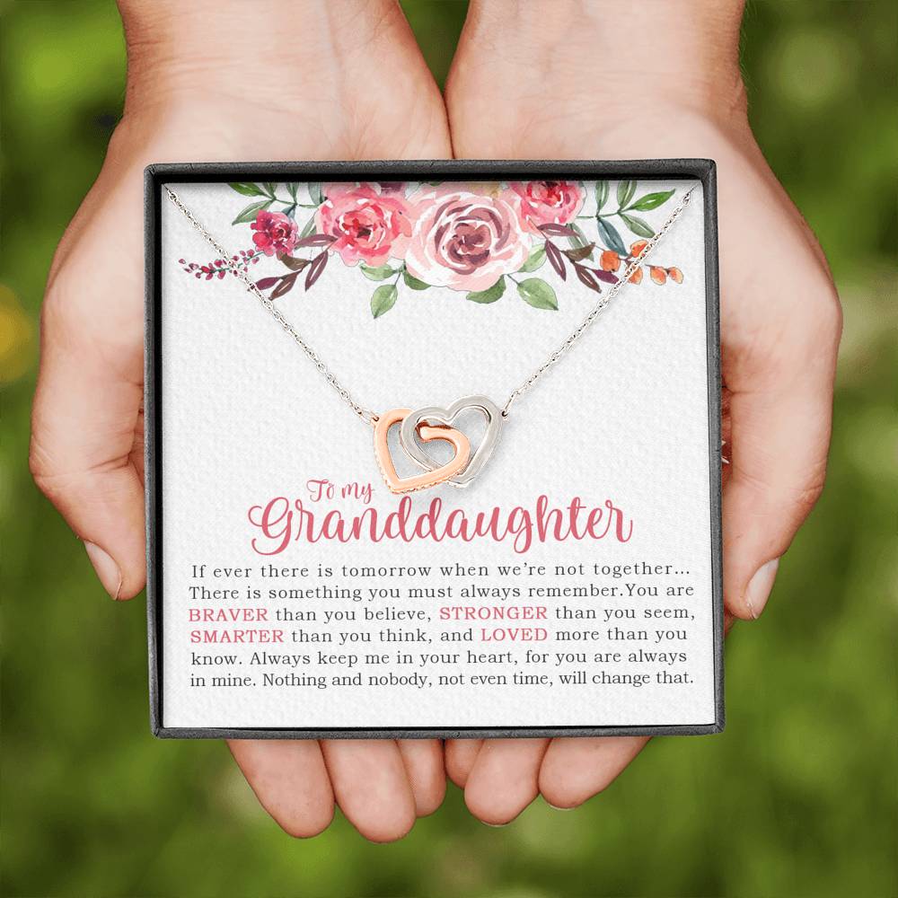 To My Granddaughter Necklace, Granddaughter Gifts From Grandma and Grandpa