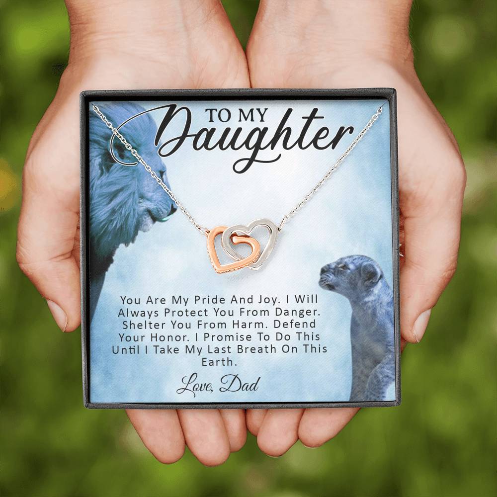 To My Daughter Necklace, Daughter Father Necklace, Daughter Gift from Dad