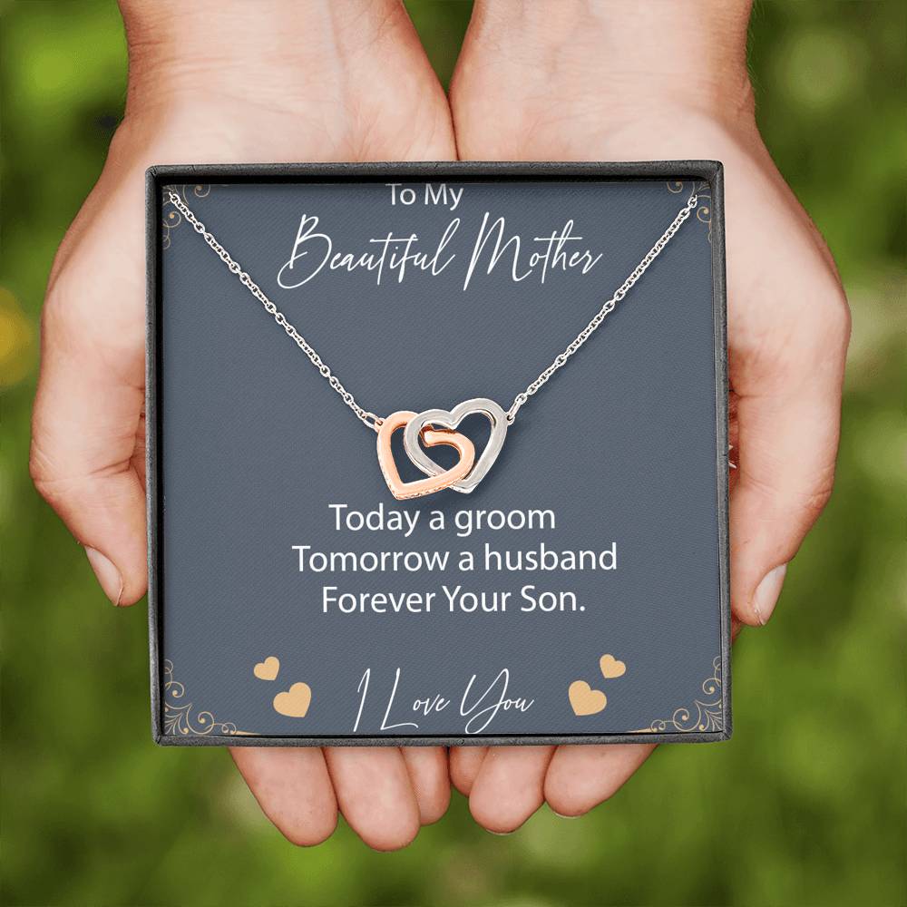 Groom to Mother Gift Necklace, Son to Mother on Wedding Day, Mother Gift From Son