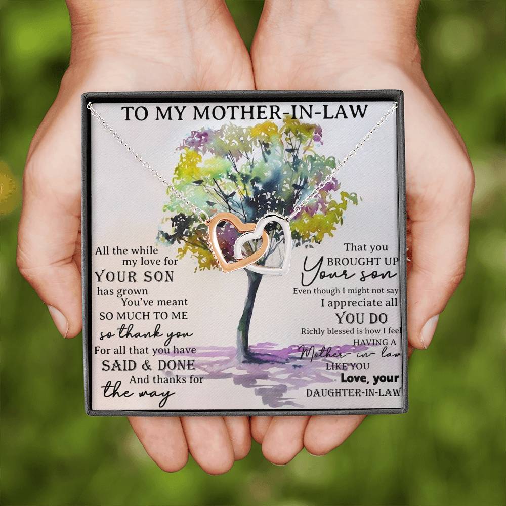 To My Mother in Law Necklace, Mother in Law Gift From Bride Gift, Birthday Gift