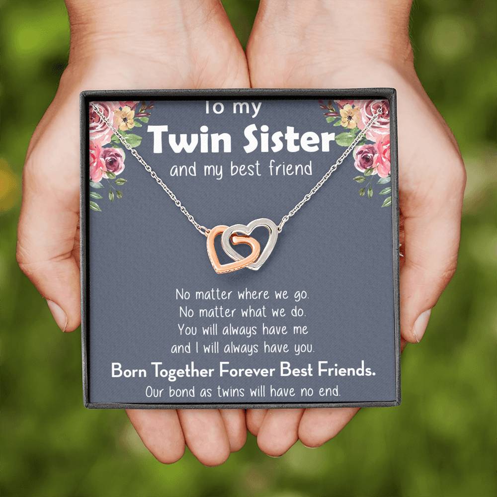 Twin Sister Necklace Gift, My Twin Necklace, Gift for Twin Sister Birthday Gift