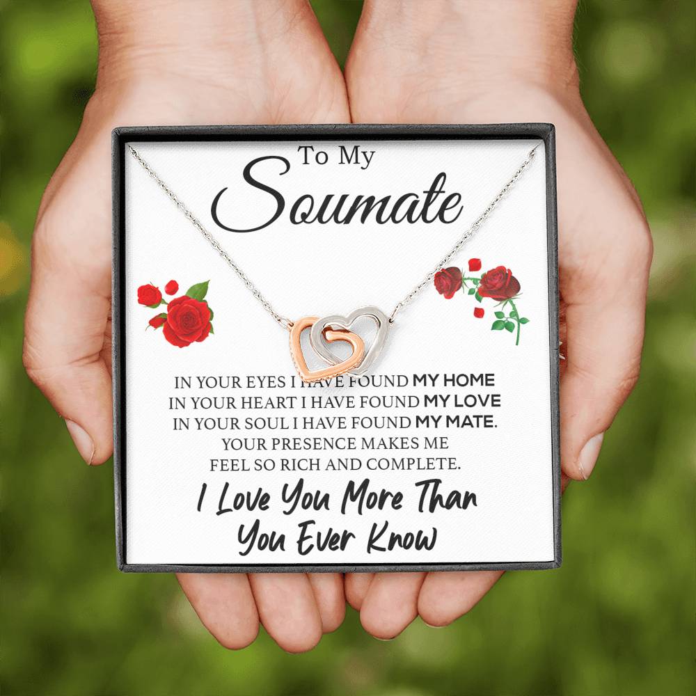 To My Soulmate Necklace, Birthday Necklace For Wife,Birthday Gift