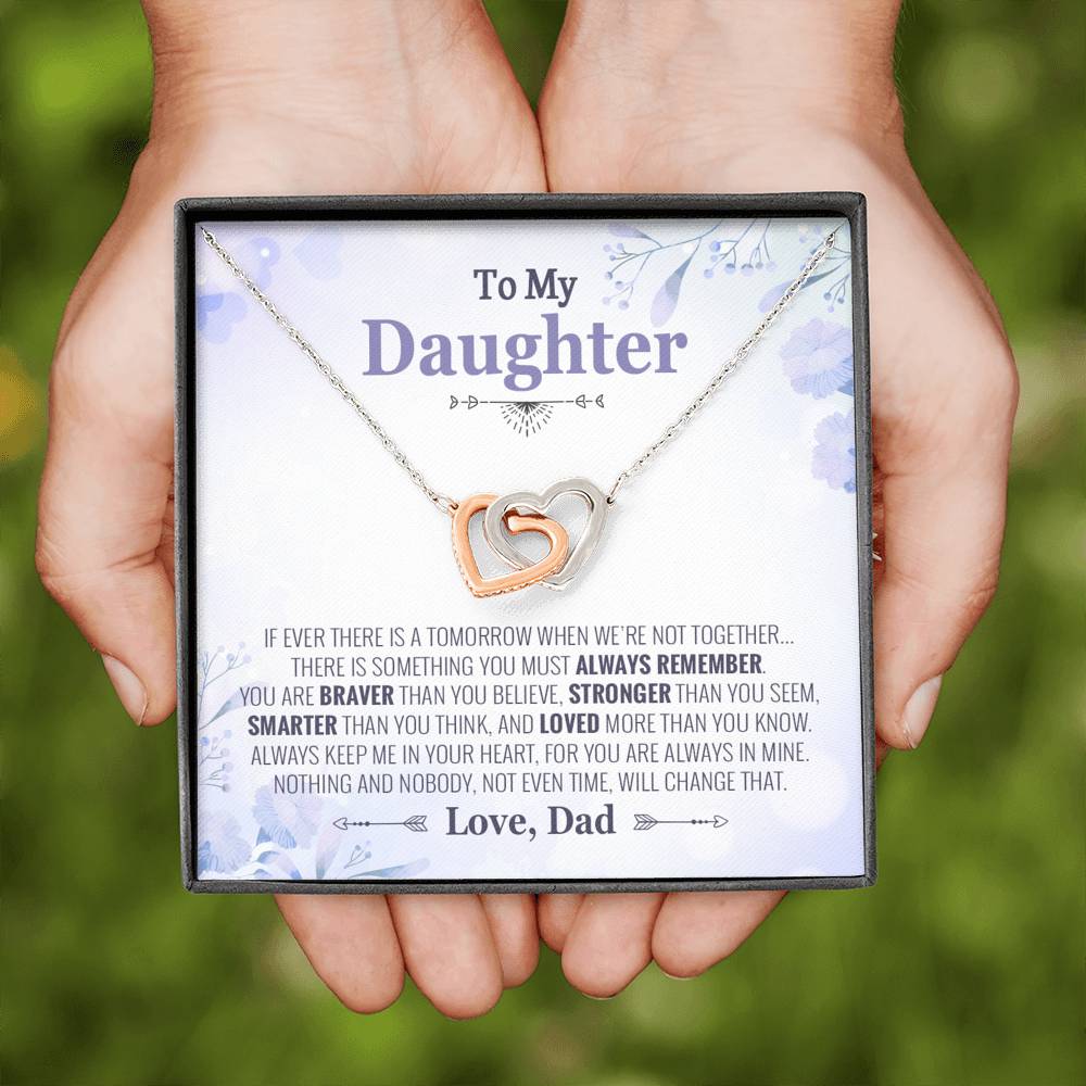 To My Daughter Necklace, Daughter Father Necklace, Daughter Gift from Dad