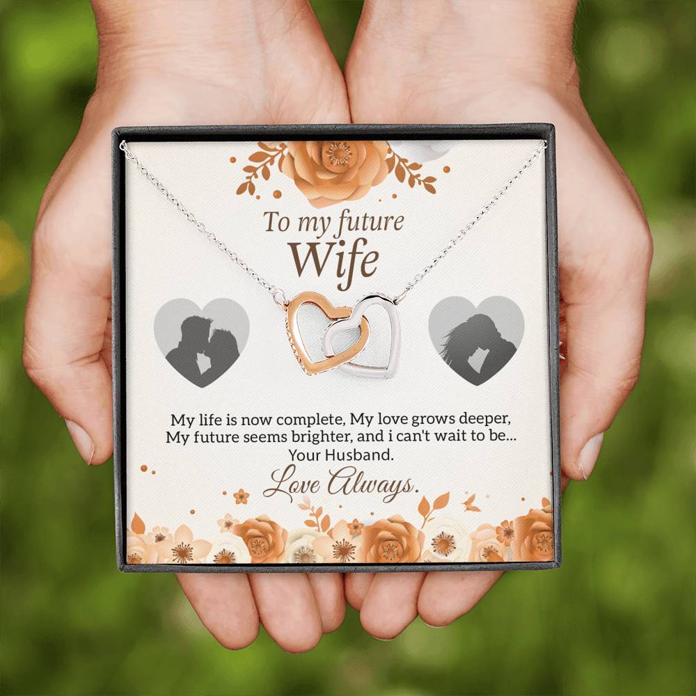To My Future Wife Forever Love Necklace Gift for Wife Message Card