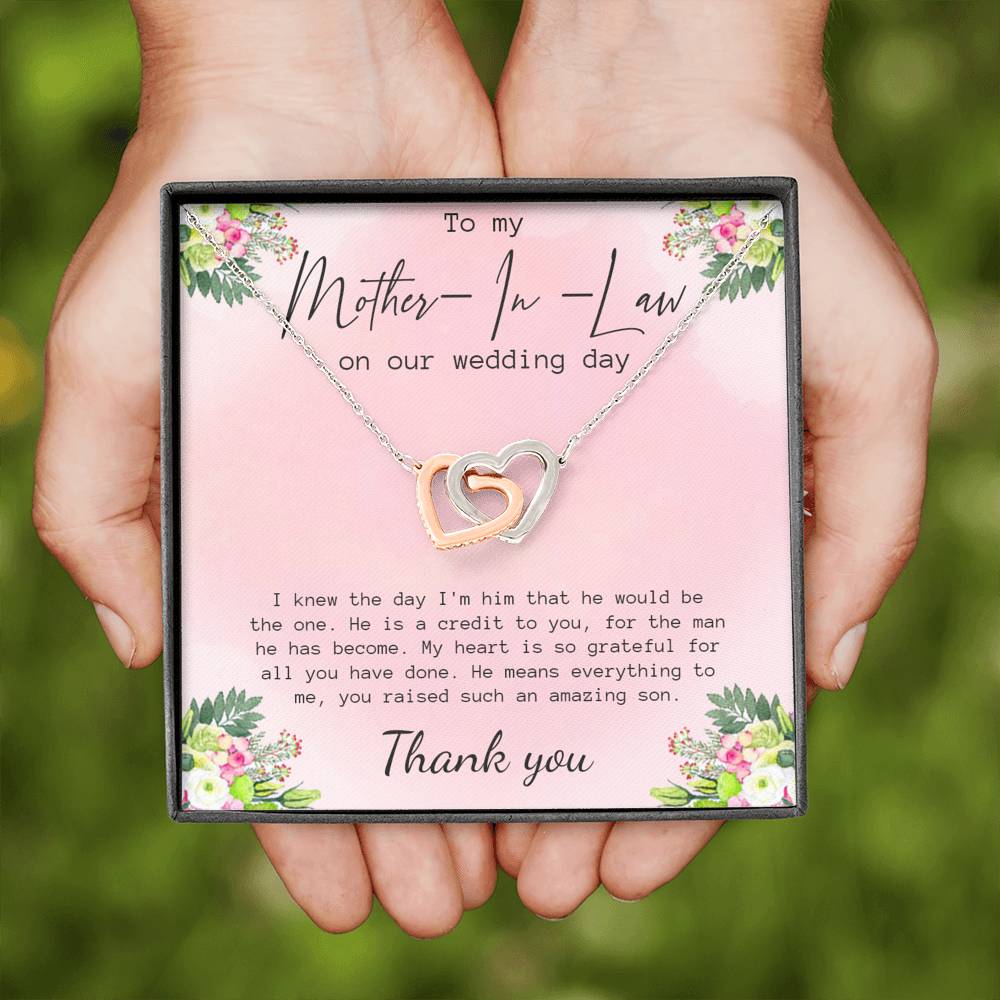 Mother In Law Gift from Bride Necklace, Mother In Law Gift on Wedding Day Gifts