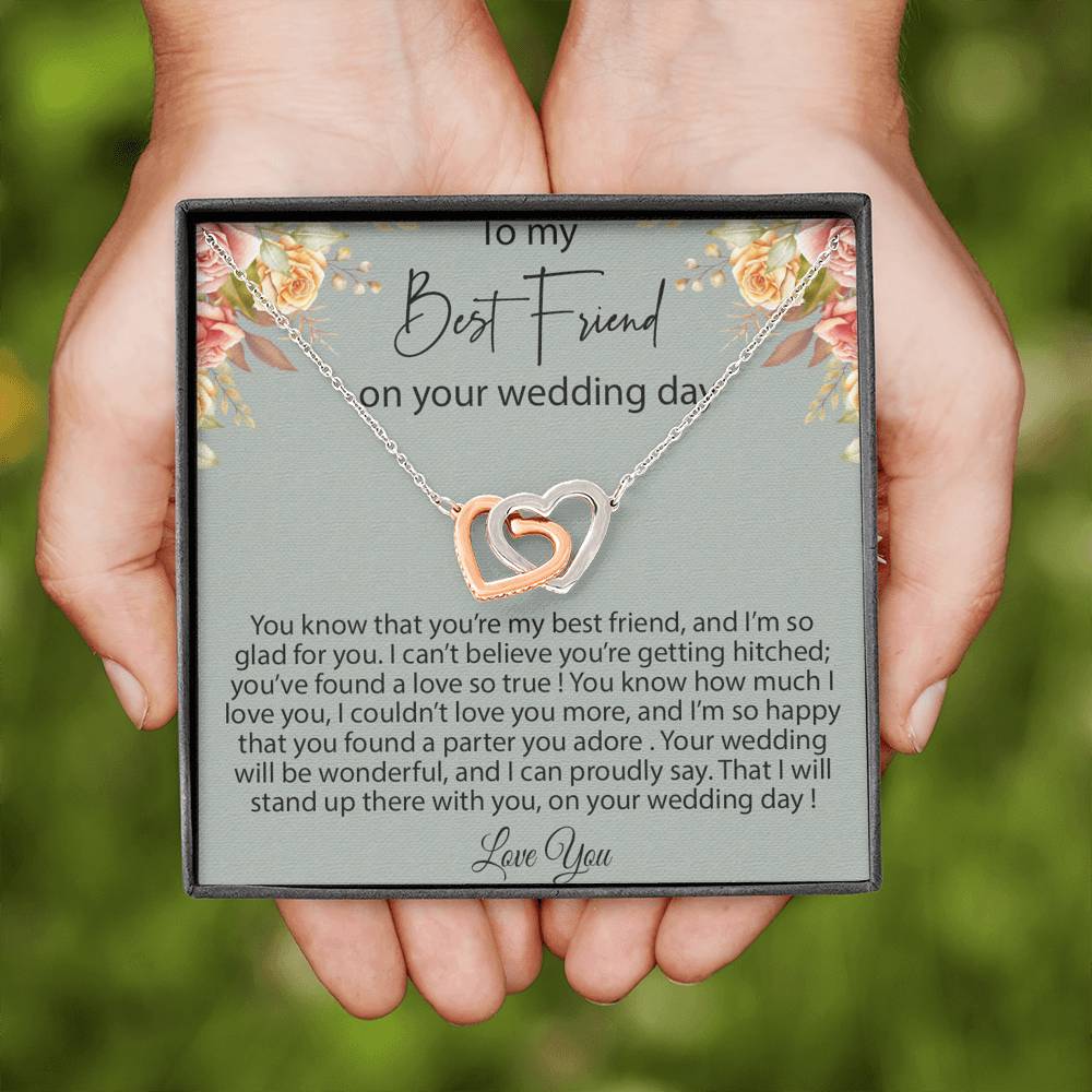 Best Friend Gift on Her Wedding Day Necklace, Best Friend to Bride Gift