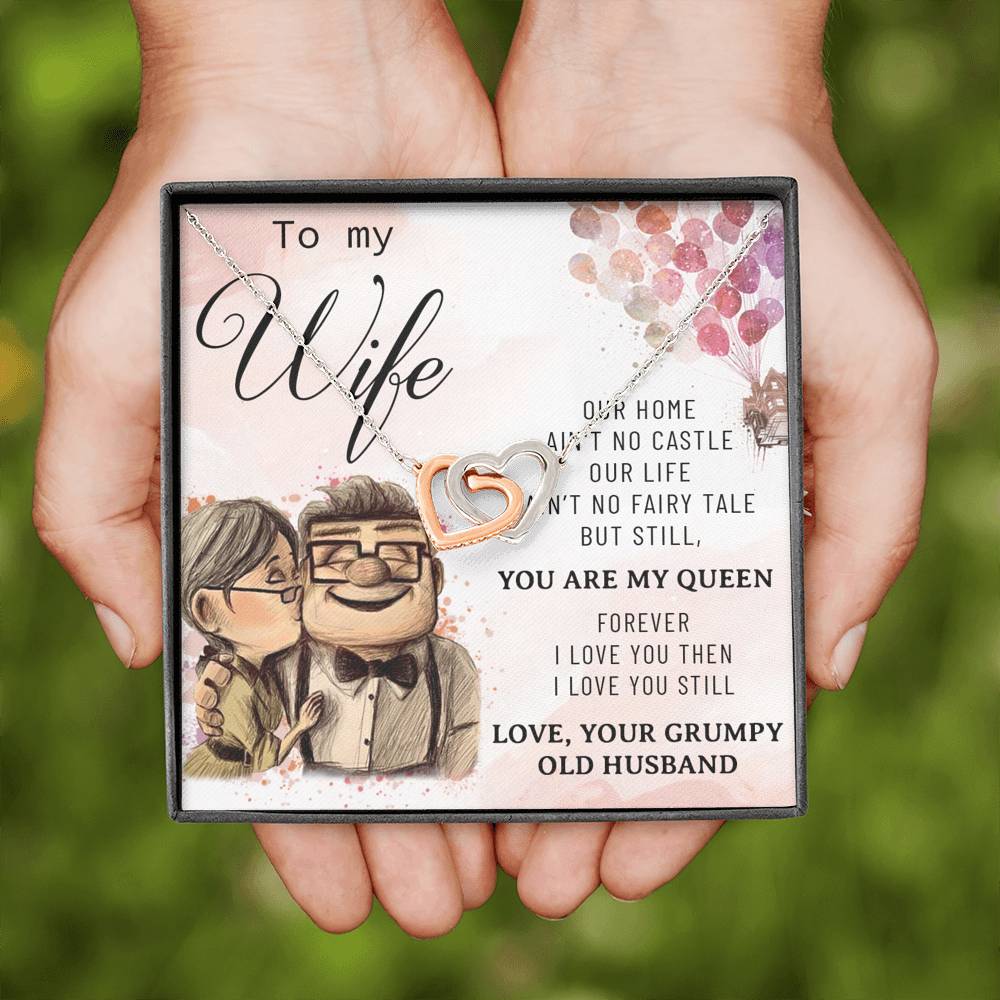 Premium Heart Necklace Anniversary Love Gift For Wife You're my Queen Forever