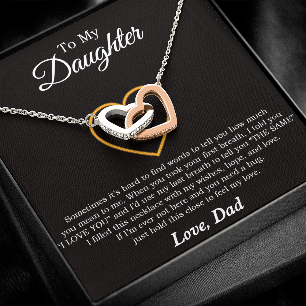 To My Daughter Necklace, Gift For Daughter From Dad, Daughter Father Necklace
