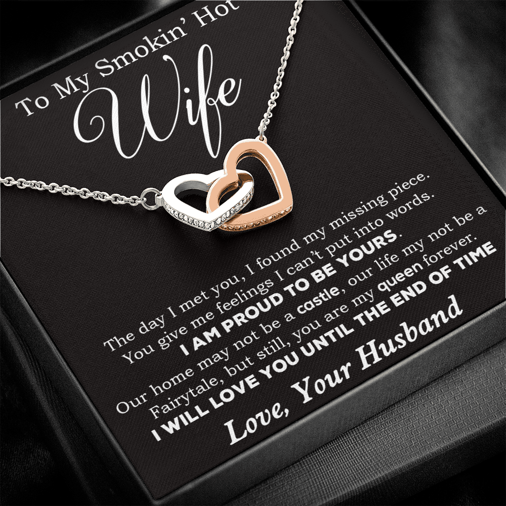 To My Smokin' Hot Wife Necklace, Birthday Necklace For Wife,Birthday Gift