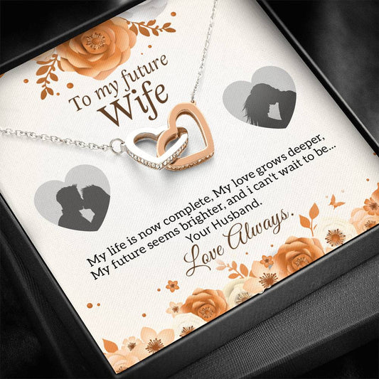 To My Future Wife Forever Love Necklace Gift for Wife Message Card