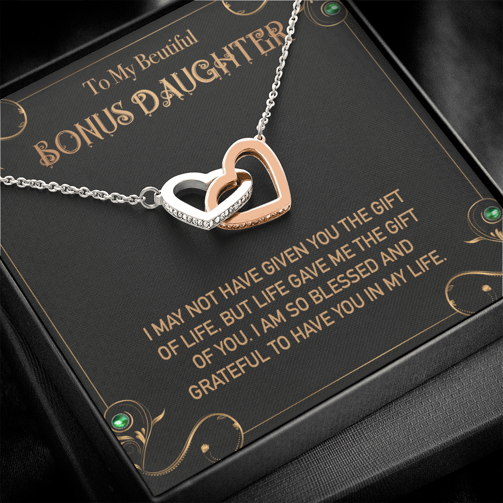 To my Bonus Daughter Necklace, Bonus Daughter, Step Daughter Gift