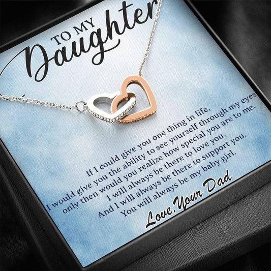 To My Daughter Necklace, Daughter Father Necklace, Daughter Gift from Dad
