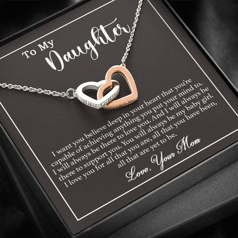 To My Daughter Necklace, Daughter Father Necklace, Daughter Gift from Mom