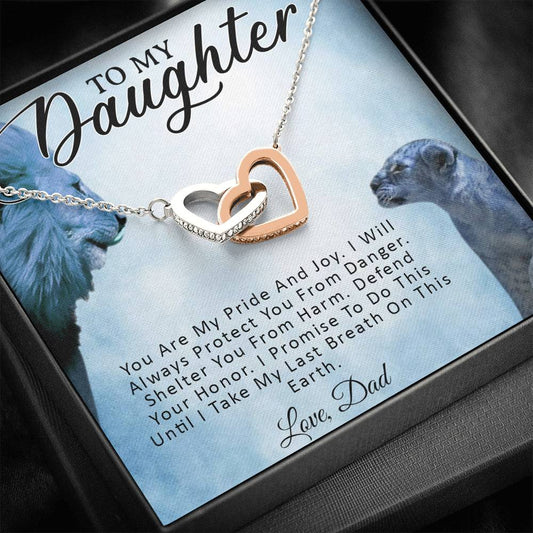 To My Daughter Necklace, Daughter Father Necklace, Daughter Gift from Dad