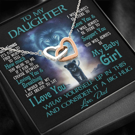 To My Daughter Necklace, Daughter Father Necklace, Daughter Gift from Dad