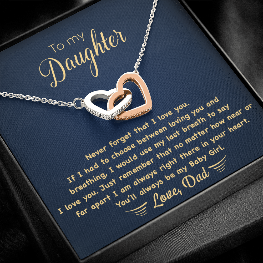 To My Daughter Necklace, Daughter Father Necklace, Daughter Gift from Dad